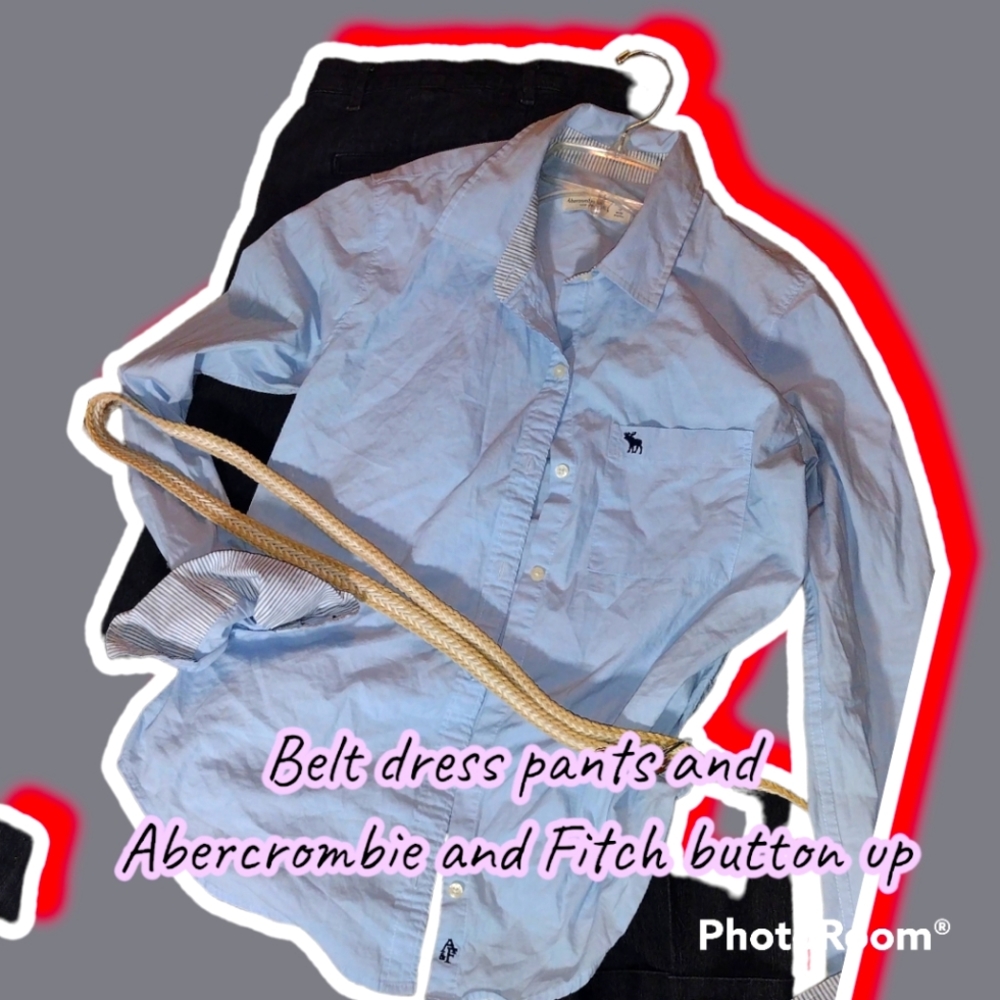 Abercrombie n Fitch button up small and banana Republic dress pants